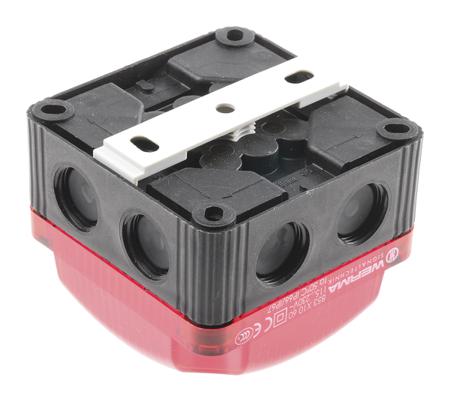 853-110-60 Werma 853.110.60, Red LED Beacon, 115 → 230 V AC, Flashing, Surface Mount, Wall Mount Mounted, BMW 853