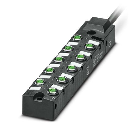 1197325 Phoenix Contact SACB Series Sensor Box, M8, 5m cable, 3 way, 10 port