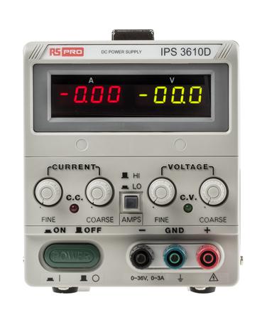 123-3827 RS PRO Switching Power Supply IPS-3610 Digital 360W, 1 Output 0 → 36V dc 0 → 10A With RS Calibration