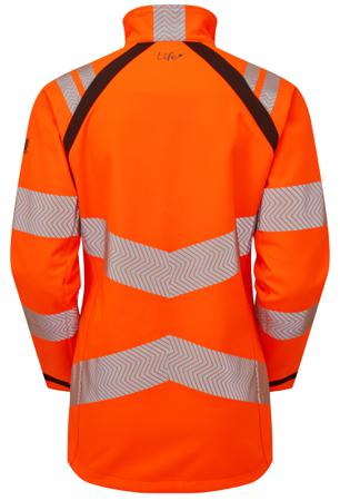 LFE966-10 PULSAR LFE966 Orange Women Hi Vis Softshell Jacket, 10