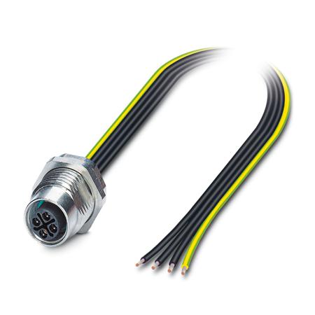 1239480 Phoenix Contact Circular Connector, 4 Contacts, Rear Mount, M12 Connector, Socket, Female, IP65, IP67, SACC Series