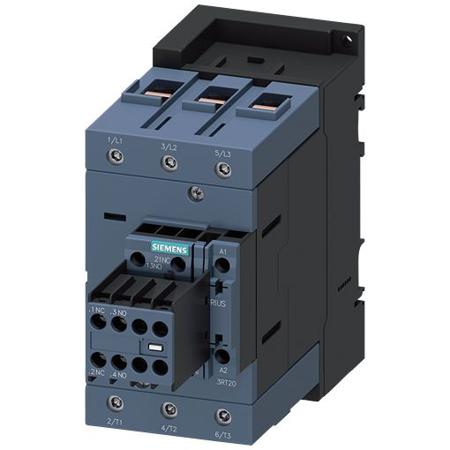 3RT2047-1AB04 Siemens SIRIUS 3RT2 Contactor, 24 V Coil, 3-Pole, 110 A, 55 kW, NO/NC, 1 kV