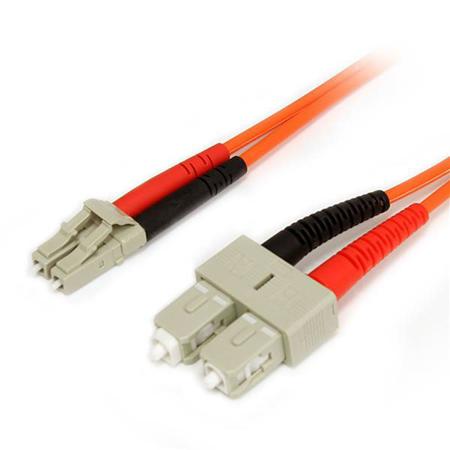 FIBLCSC3 StarTech.com LC to SC Duplex Multi Mode OM1 Fibre Optic Cable, 62.5/125μm, Orange, 3m