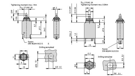 1140-G111-P1M1-7A Thermal Circuit Breaker - 1140  Single Pole 240V ac Voltage Rating Panel Mount, 7A Current Rating