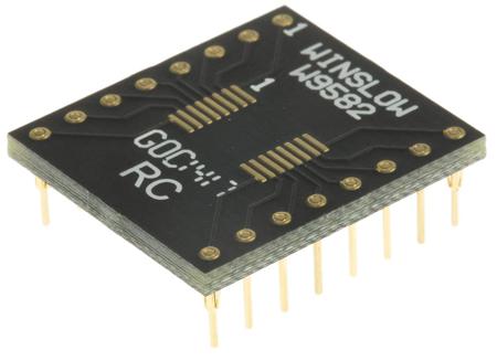 W9582RC Winslow Straight Through Hole Mount 0.65 mm, 2.54 mm Pitch IC Socket Adapter, TSSOP 16 to DIP 16