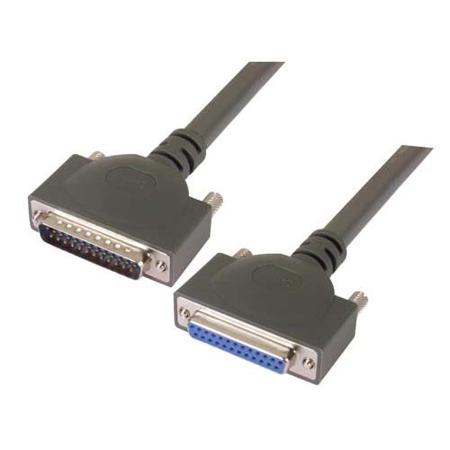 CPMS25MF-5 L-Com Male 25 Pin D-sub to Female 25 Pin D-sub Cable assembly, 5ft PVC