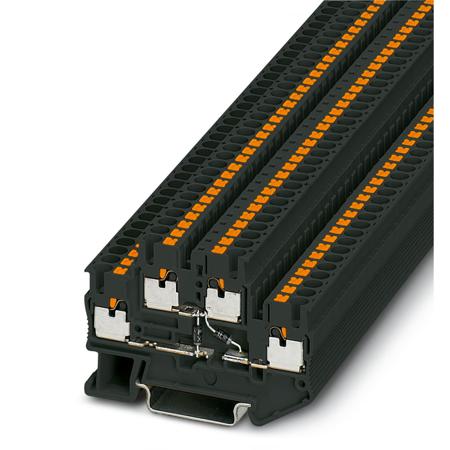3211444 Phoenix Contact  PTTB 2.5-2DIO/O-UL/O-UR BK Series Black, 0.14 → 4mm², Push In Termination