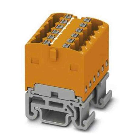 3002949 Phoenix Contact Distribution Block, 12 Way, 2.5mm², 17.5A, 500 V, Orange