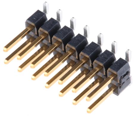 TSM-107-01-L-DV Samtec TSM Series Straight Surface Pin Header, 14 Contact(s), 2.54 mm Pitch, 2 Row, Unshrouded