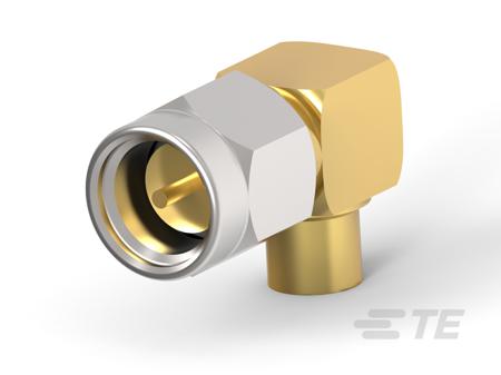 1051110-1 TE Connectivity 10511 Series, Plug Cable Mount SMA Connector, Solder Termination, Right Angle Body