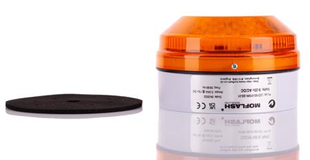LED195-01WH-SB-01 Moflash LED195 Series Amber Multiple Effect Beacon, 8 → 20 V ac/dc, Surface Mount, Wall Mount, LED Bulb, IP65