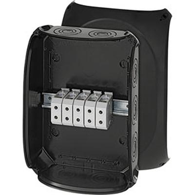 KF 5050 B HENSEL KF Series Black Polycarbonate Junction Box, IP66, IP67, IP69, 122 x 355 x 255mm