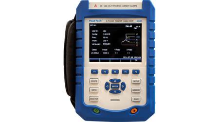 P4145 PeakTech  Power Quality Analyser, 3-Phase, 5kA Max