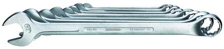 6011870 Gedore 8-Piece Combination Wrench Set, 10, 12, 13, 14, 17, 19, 22, 24 mm, Vanadium Steel 31Crv3