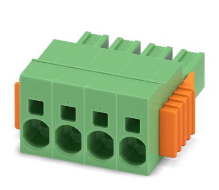 1718504 Phoenix Contact, 7.62mm Pitch, PV-FT-C2F-HSG, 4 Way, Pluggable Terminal Block, Plug, Through Hole,