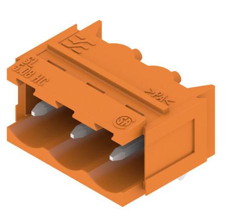1148070000 Weidmuller, 5.08mm Pitch, SL, 3 Way, Right Angle, Pluggable Terminal Block, Header, Through Hole, Solder Termination,