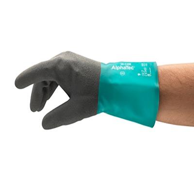 58530B080 Ansell AlphaTec, Grey Nitrile Coated Work Gloves, Size 8