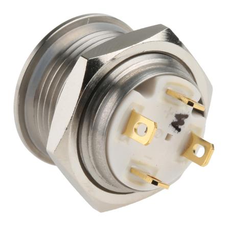175-9188 FLAT Push Button with Ring + White LED