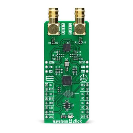 MIKROE-4908 MikroElektronika , Waveform 4 Click DDS Waveform Generator Add On Board for SRAM, Waveform Generator for