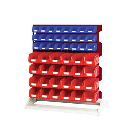 16917227.24V Bott Steel Louvre Panel Storage Unit, 550mm x 1000mm x 1125mm, Red