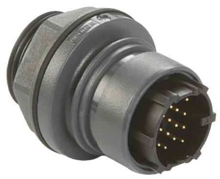 PXP6012/16P/CR Bulgin Circular Connector, 16 Contacts, Front, Standard Connector, Plug, Male, IP66, IP69K, IP68, Buccaneer 6000 Series