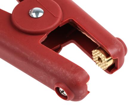 BU-102W-2 Mueller Crocodile Clip, Copper Contact, 400A, Red