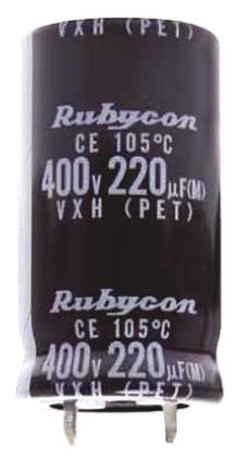 400VXH680MEFCSN35X45 Rubycon Aluminium Electrolytic Capacitor 680μF 400V dc 35mm Through Hole VXH Series, Through Hole Electrolytic, ±20%