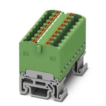 3002965 Phoenix Contact Distribution Block, 18 Way, 2.5mm², 17.5A, 500 V, Green