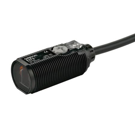 E3FADP132M Omron Diffuse Photoelectric Sensor 1 m Detection Range PNP Barrel Style IP67, IP69K