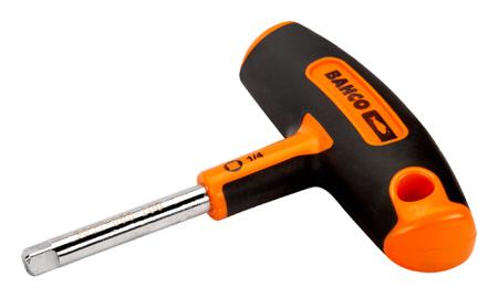 905T-060-100 Bahco  1/4 in Square Socket Driver With T-Handle, 45 mm Overall