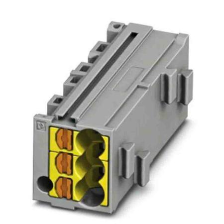 3270427 Phoenix Contact PTMC Series PTMC 1,5-3 /YE Pluggable Terminal Block, 17.5A, 14 → 26 AWG Wire, Push In Termination