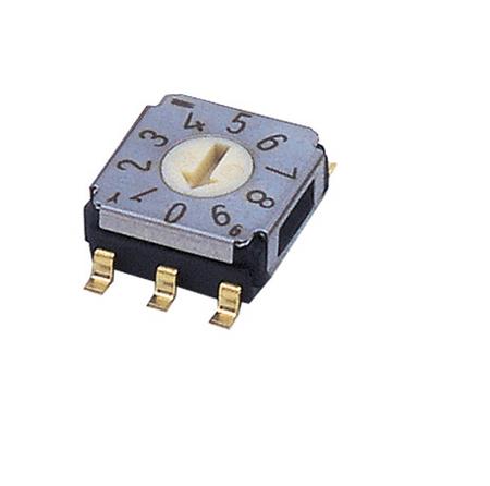 SA-7230TB Nidec Components SA-7000, 10 Position, BCD Rotary Switch, 100 mA, Gull Wing