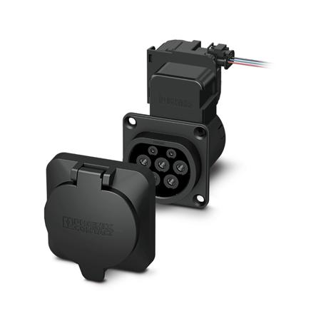 1164420 Phoenix Contact, EV-T2M3SO12 Socket Electric vehicle connector Socket, 32A, 500mm Cable
