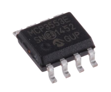 MCP3553-E-SN Microchip MCP3553-E/SN, 22-Bit Serial ADC Differential Input, 8-Pin SOIC