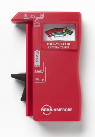 BAT-250-EUR Beha-Amprobe  Battery Tester 1.5 V, 9V, AA, AAA, C, D