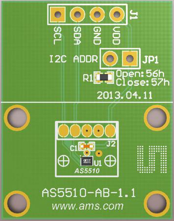AS5510-WL_EK_AB ams OSRAM  Position Sensor Adapter Board for AS5510 AS5510
