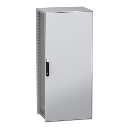 NSYSFN18860 Schneider Electric PanelSeT SFN Series Galvanised Steel Single-Door-Door Floor Standing Enclosure, Plain Door Door,
