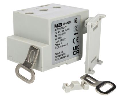 264-1008 RS PRO Current Transformer Current Transformer, 63A Input, 3 x 63A, 330 mV Output, 8mm Bore, 330 MV