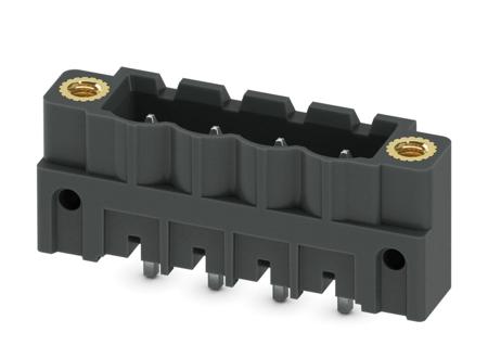 1955659 Phoenix Contact, 5.08mm Pitch, CCV 2.5/ 4-GF-5.08 P26THR, 4 Way, , Pluggable Terminal Block, Header, Through Hole,