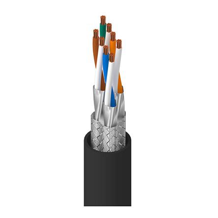 74005PU.02B100 Belden74005PU, 100m Cat7, Black Unterminated to Unterminated, Tinned Copper Braid, Unterminated PE Sheath