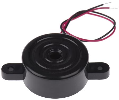 754-2006 RS PRO 86dB Panel Mount Continuous Internal Piezo Buzzer, 33.7 (Dia.) x 14.5mm, 3V dc Min, 28V dc Max