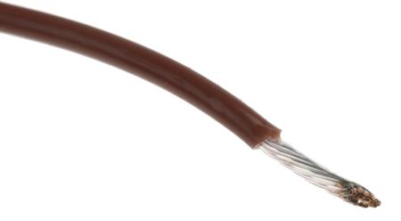 5856 BR005 Alpha Wire Hook-up Wire TEFLON Series Brown 0.62 mm² Hook Up Wire, 20 AWG, 19/0.20 mm, 30m, PTFE Insulation,