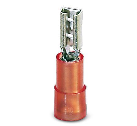 3240049 Phoenix Contact C-SCFI 1.5 Red Insulated Female Spade Connector, Receptacle, 2.8 x 0.25mm Tab Size, 0.5mm² to 1.5mm²