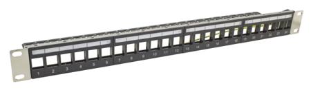 LKPAN1U CAE Multimedia Connect  Series 60 Port RJ45 Patch Panel 44.4mm Grey