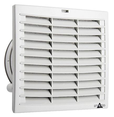 01883.0-00 STEGO Filter Fan Plus FPO Series Filter Fan, 230 V ac, AC Operation, 281m³/h Filtered, 536m³/h Unimpeded, IP54, 257 x