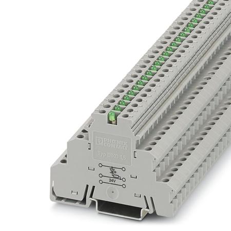 2716376 Phoenix Contact  DIKD 1.5-LA 24GN/O-M Series Grey, 2.5mm², Triple-Level, Screw Termination