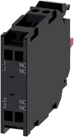 3SU1400-1AA10-3EA0 Siemens SIRIUS ACT 3SU14 Series Contact Block, 5 → 500V ac/dc, 2NC