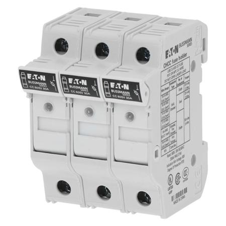 CHCC3DIU Eaton 30A Fuse Holder, 3P, 48V dc