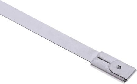 123-5036 RS Pro Steel Stainless Steel Roller Ball Cable Tie, 125mm x 4.6 mm