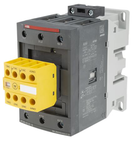 1SBL397082R1322--AFS80-30-22-13 ABB Jokab AFS 3 Pole Safety Contactor - 125 A, 100 → 250 V dc, 100 → 250 V @ 50/60 Hz Coil, 3NO